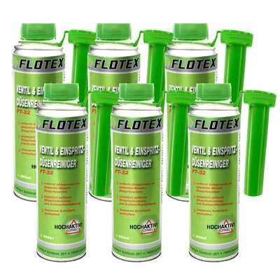 Flotex Ventil & Einspritzdüsenreiniger, 6 x 250ml Benzin Einspritzsystem
