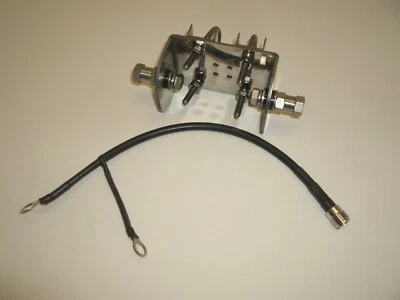 PROCOMM DP4MFPL DIPOLE HF HAMSTICK ANTENNA MOUNT BRACKET 3/8-24 w/ CABLE&SO-239  - Image 1 of 4