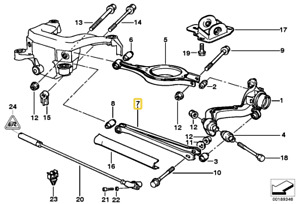Lower suspension control arm for BMW E-36 E-46