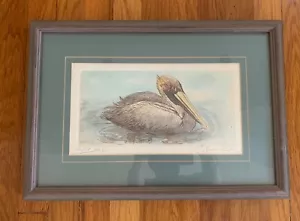 Charles Leonard Stranddekor handsigniert Artist Proof Pelikan Aquarell 19,5 Zoll - Bild 1 von 6
