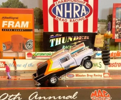 1957 CHEVY PANEL GASSER A/G BLOWN & INJECTED COMP CAMS NHRA DRAG RACING LOOSE - Image 1 of 4