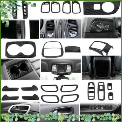 Kits completos de cubierta interiores de fibra de carbono ABS de 23 piezas para Dodge Durango 2011-2020 Foto 1 de 4