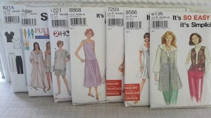 Vintage Simplicity Patterns Lot Set Of 7 Uncut/Cut - Picture 1 of 3