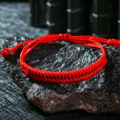 Good luck Red String Braided Bracelet Protection Blessed Adjustable 2 bracelets  - Image 1 of 2