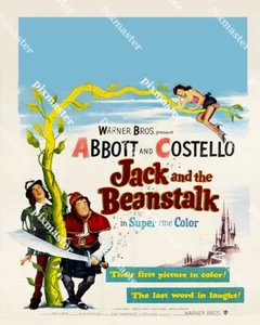 ABBOTT AND COSTELLO in JACK AND THE BEANSTALK  OS 1952  8 X 10 POSTER CARD - Picture 1 of 1