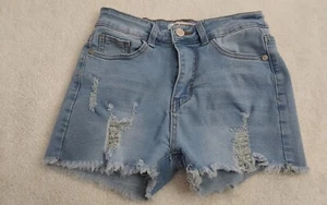 Celebrity Ace Jeansshorts Damen Junior Größe 3/26 blau distressed Urlaub Strand - Bild 1 von 7