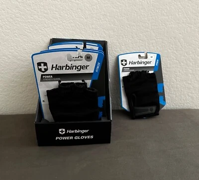 BRAND NEW Harbinger Power Strength Fitness Gloves Size Medium M Black Unisex - Image 1 of 4