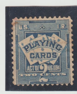 Scott # RF4 Perf 12 Mint Partial Gum H 1902 US 2c Revenue Playing Card - Picture 1 of 2