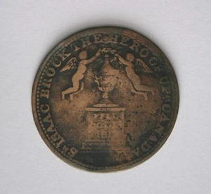 1816 "Sir Isaac Brock The Hero of Upper Canada" Token Coin - Picture 1 of 2