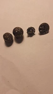 ANTIQUE SEWING METAL PICTURE BUTTONS SMALL LOT (4) - Picture 1 of 4