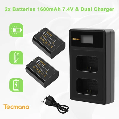 2x 7.4V NP-FW50 Baterías y Cargador para Sony ZV-E10,A6000 A7,A7 II,A7R II,A5000 - Imagen 1 de 4