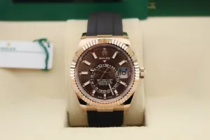 Rolex Sky Dweller Ref 326235 42mm 18k Rose Gold 2022 Oysterflex Chocolate Dial - Picture 1 of 8