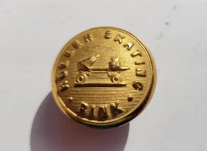 RARE ROLLER SKATING RINK BRASS 7/8 UNIFORM COAT ROLLER SKATE BRASS BUTTON 1890s - Picture 1 of 2