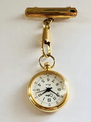 Reloj Bolsillo Extraíble COLIBRI Tono Dorado Pin Foto 1 de 4