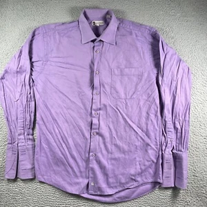 Bacharach Dress Shirt Mens 16.5 Lavender Purple Long Sleeve Button Up Shirt - Picture 1 of 11