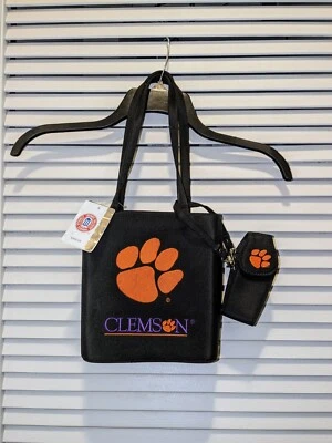 NUEVO CON ETIQUETAS Univ Clemson Tigers Bolso Cartera Por Sandol Naranja Púrpura Accesorio Adjunto Foto 1 de 4