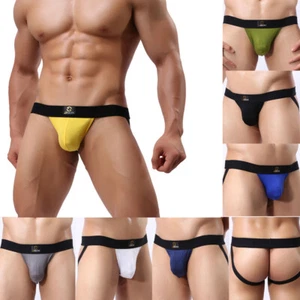 Sexy Men Underwear Open Butt Pouch Jockstrap G-string Thongs Briefs Bikini Panty - Picture 1 of 21