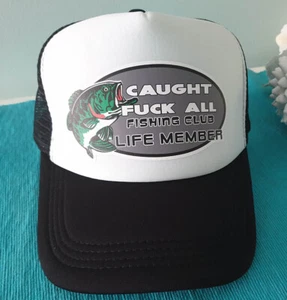 CAUGHT F@CK ALL TRUCKER CAP HAT MESH SNAPBACK VINTAGE PETROLIANA HOT ROD GARAGE - Bild 1 von 2