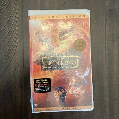Disney The Lion King Platinum Special Edition ~ VHS Clamshell Case ~ New Sealed! - Image 1 of 4