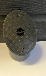 Oval 110mm Schwarz Kunststoff Stangenöse 4'' Untergrund Boden Rohr Zugang Schraube Top - Bild 1 von 3