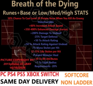 ✅PC PS4 PS5 XBOX SWITCH✅ EBOTD ETH BOTD NON LD Diablo 2 Resurrected D2R Items - Picture 1 of 5