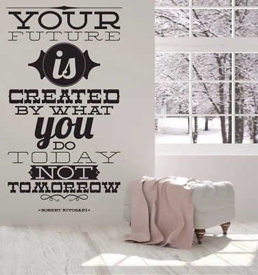 Vinyl Decal Wall Sticker Words Inspirational Phrase You Future Tomorrow (n917) - Image 1 of 3