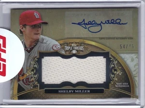 2013 Topps Triple Threads Autograph Unity Jumbo Relic Sepia Shelby Miller 54/75 - Picture 1 of 1