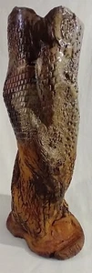 Art Pottery Vase Reptile/Dragon Skin 'God is the Potter We are the Clay' - Picture 1 of 23