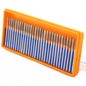 30 piezas brocas de molienda de diamante Bur de 1-3,5 mm cabeza cilíndrica vástago de talla 1/8" - Imagen 1 de 18