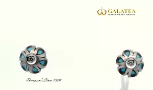 Galatea 14KW Pearl and Diamond 4203.04EWTU .08ct Diamond Earrings New in Box - Picture 1 of 2