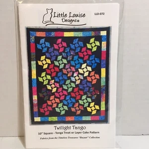 Twilight Tango Quilt Pattern 5 Sizes 10" Square Layer Cake Little Louise Designs - Picture 1 of 3
