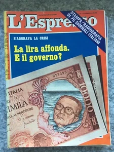 Rivista L'Espresso 1976 n. 40 S'aggrava la crisi, La lira affonda - Picture 1 of 2
