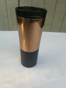 Starbucks Black & Gold Stainless Metallic Travel Tumbler, 16 oz - Picture 1 of 6