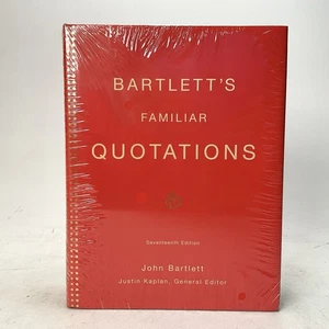 Bartlett's Familiar Quotations by John Bartlett Hardcover Seventeenth Edition - Picture 1 of 4