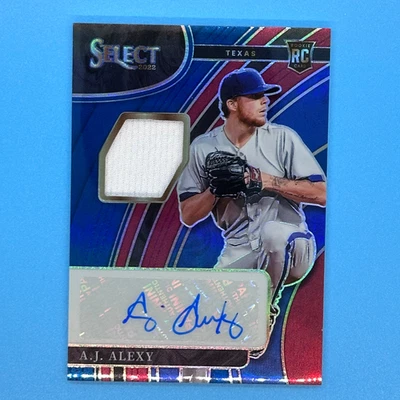 2022 Panini Select #RJA-AX A.J. Alexy – Jersey Auto Rookie /99 – Texas Rangers - Image 1 of 4