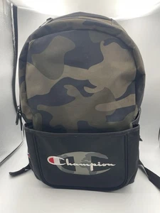 Mochila Champion Camo Logo Bolso de Lona Negro Verde - Imagen 1 de 19