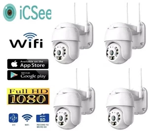 4X Telecamera  Esterna   ICSEE CAM PTZ WIFI Camera  Wireless  Esterno Telecamere - Foto 1 di 6