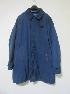 Ralph Lauren Polo Navy Blue Commuter 750 Down Trench Jacket Coat Large - Picture 1 of 13