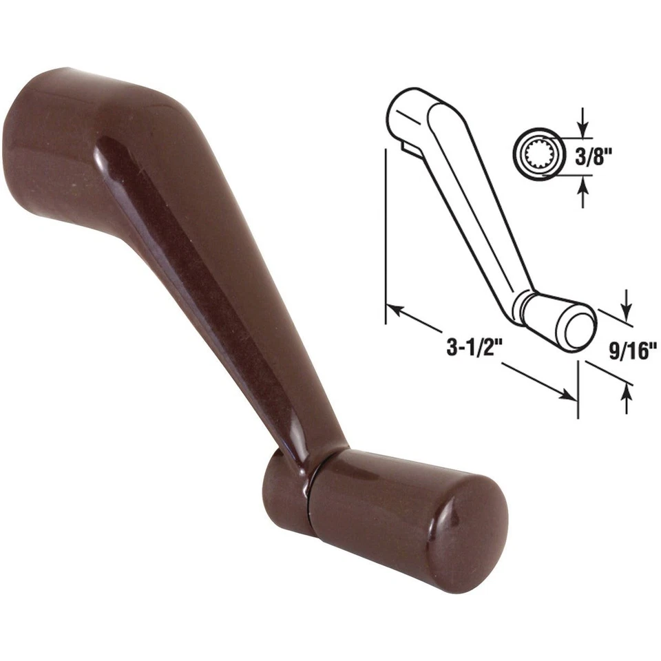 Prime-Line Bronze Spline Casement Window Crank Handle H 3686 Pack of 6 - Image 1 of 1