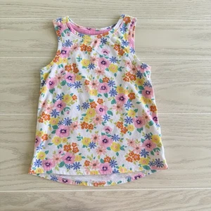 Cat and Jack Kleinkind Mädchen hell Blumen Tank Top Shirt blau pink gelb 4T - Bild 1 von 5
