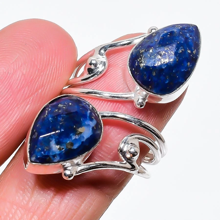 Blue Lapis Lazuli Gemstone Handmade 925 Sterling Silver All Size Ring For Gift - Image 1 of 1