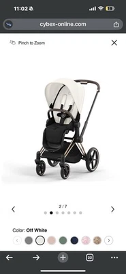Paquete de asientos CYBEX Platinum Priam/e-priam 2022+ Off White Foto 1 de 4