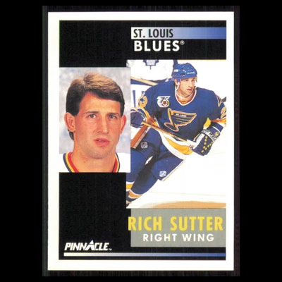 Rich Sutter #268 1991 Pinnacle St. Louis Blues Hockey Card NHL NM - Image 1 of 3