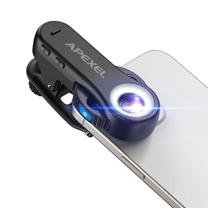 Microscopio de Teléfono, 40x/80x/120x 3 en 1 con Luz LED UV Lente CPL para Smartphone - Imagen 1 de 8