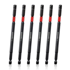 Geinxurn 6Pcs Impact Socket Adapter Set,1/4 Drive Square, 6Inches Extension B... - Picture 1 of 9
