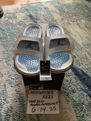 DS 2024 Nike Air Jordan Hydro Retro 4 Azul Militar y Blanco Para hombres Talla 13” Foto 1 de 4