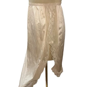 Vintage Lace Skip Skirt Coquette Y2K Lingerie Cottagecore Fairycore Sz M Nylon - Picture 1 of 4