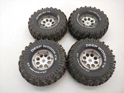 4x Duratrax C3 Deep Woods CR 1/10 neumáticos sobre orugas en ruedas hexagonales Beadlock de 12 mm 1,9" Foto 1 de 4