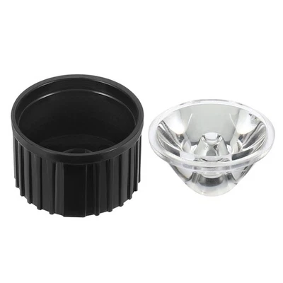 20mm LED Lente 10 Gradi con Plastica Supporto,8 Set,Nero/Trasparente - Immagine 1 di 4