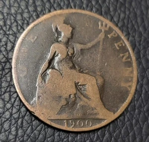 1900 Great Britain One Penny Coin - Picture 1 of 2